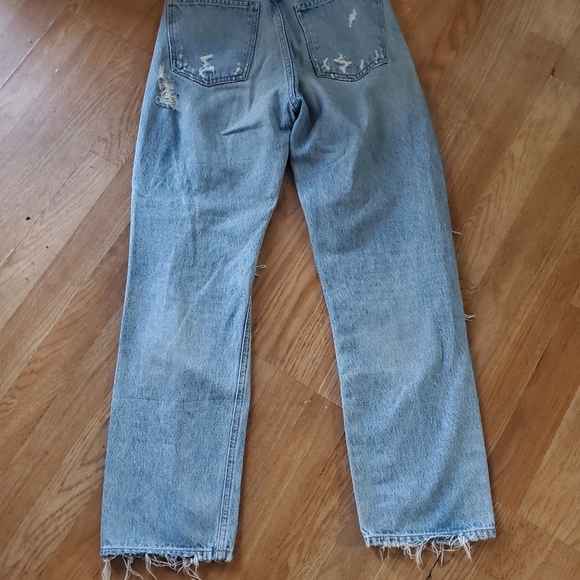 Womans Agolde distressed  button down 90'S  jeans, size 24 - Picture 7 of 8